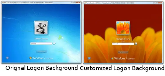 Windows 7 now supports the ability to load images into the background of the 